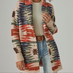 Lucky Brand Southwest Aztec Pattern Cardigan